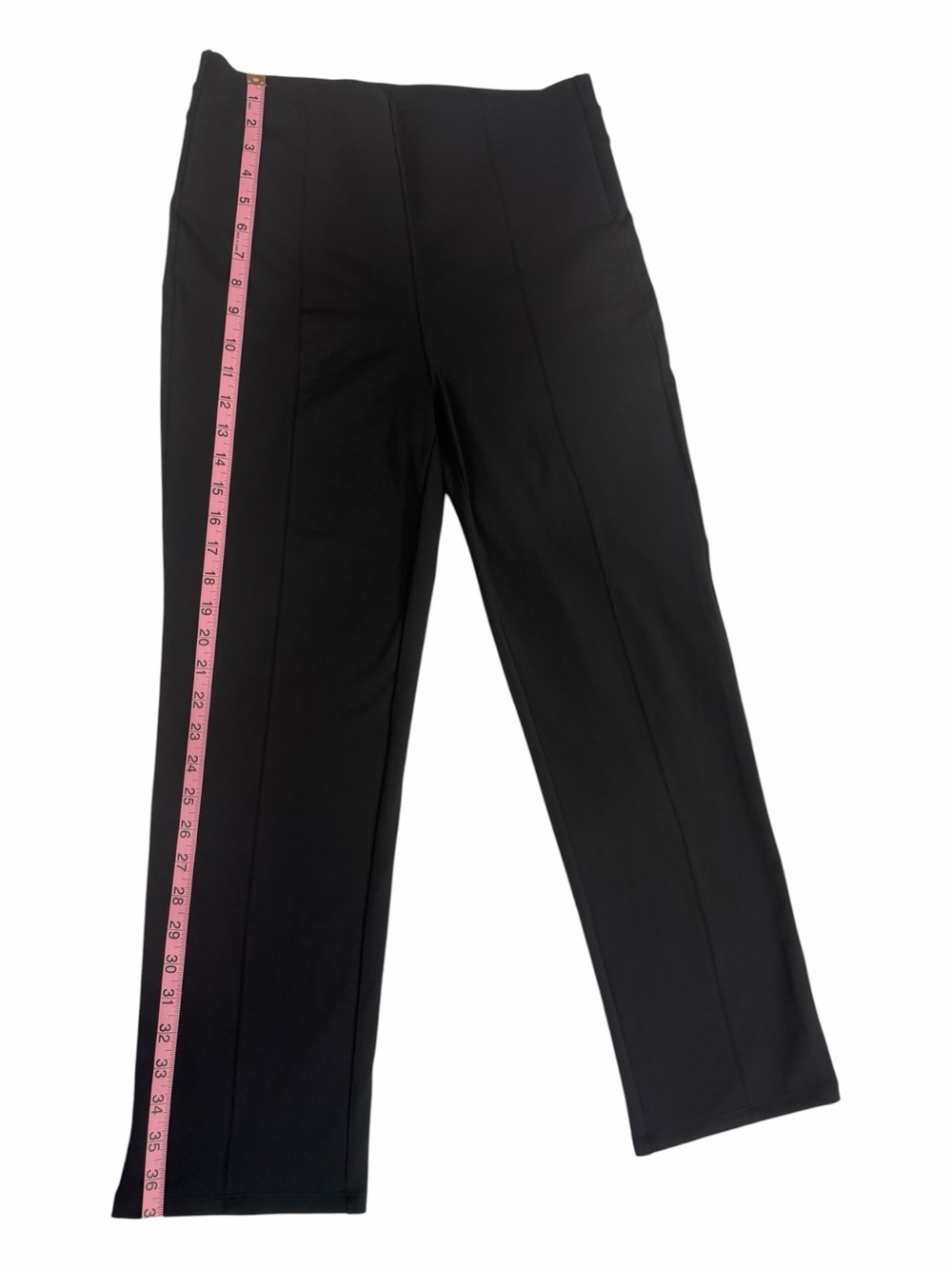 Halara Black High Waisted Tummy Control Straight Leg Pants L Like New